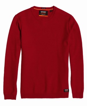 Superdry Supima® Cotton Crew Neck Férfi Ugró Piros | MUAPI7609